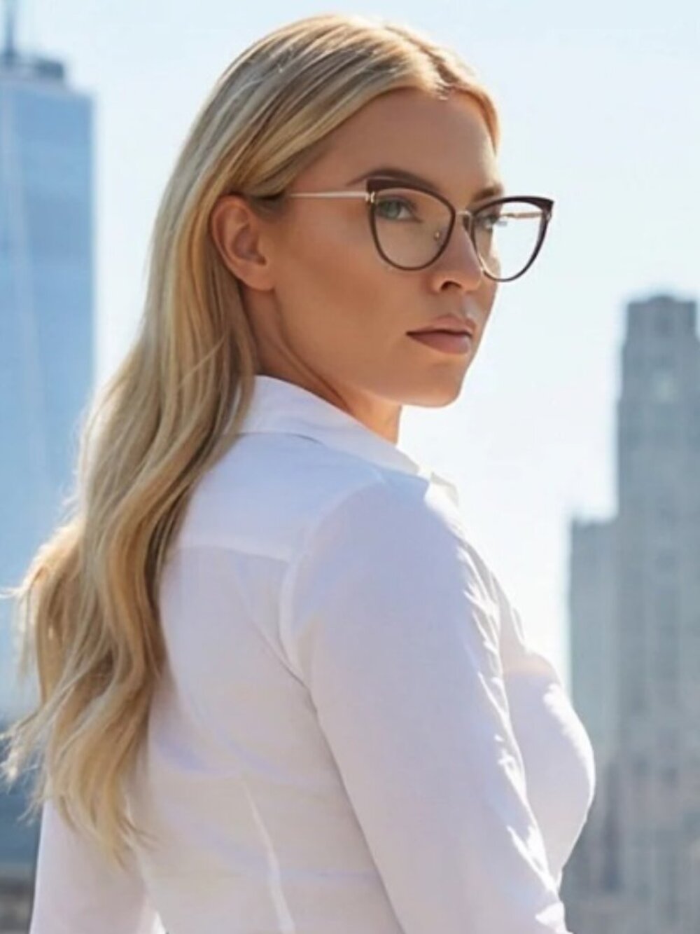 Tom Ford Women Eyeglasses Matte Brown Gold Cat Eye FT5877-B 046 NEW AUTHENTIC - Picture 10 of 10